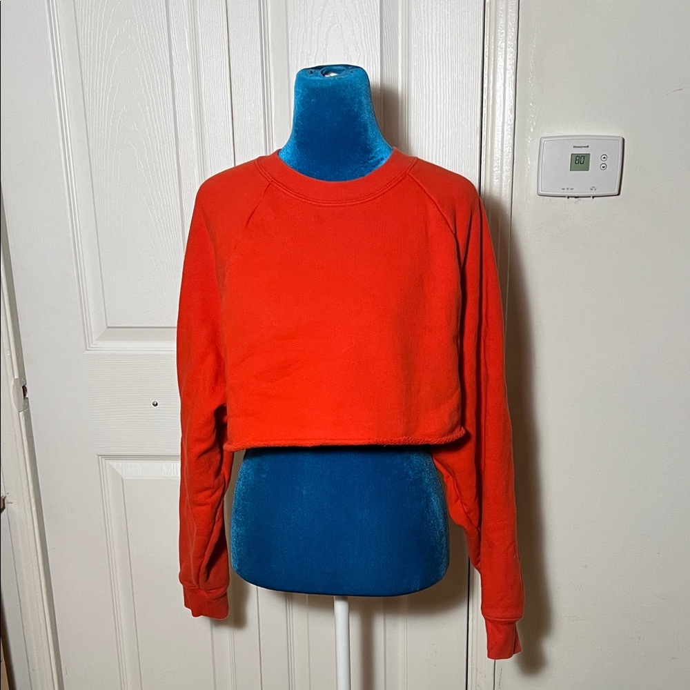 ALO Yoga Vibrant Red Cropped Hoodie